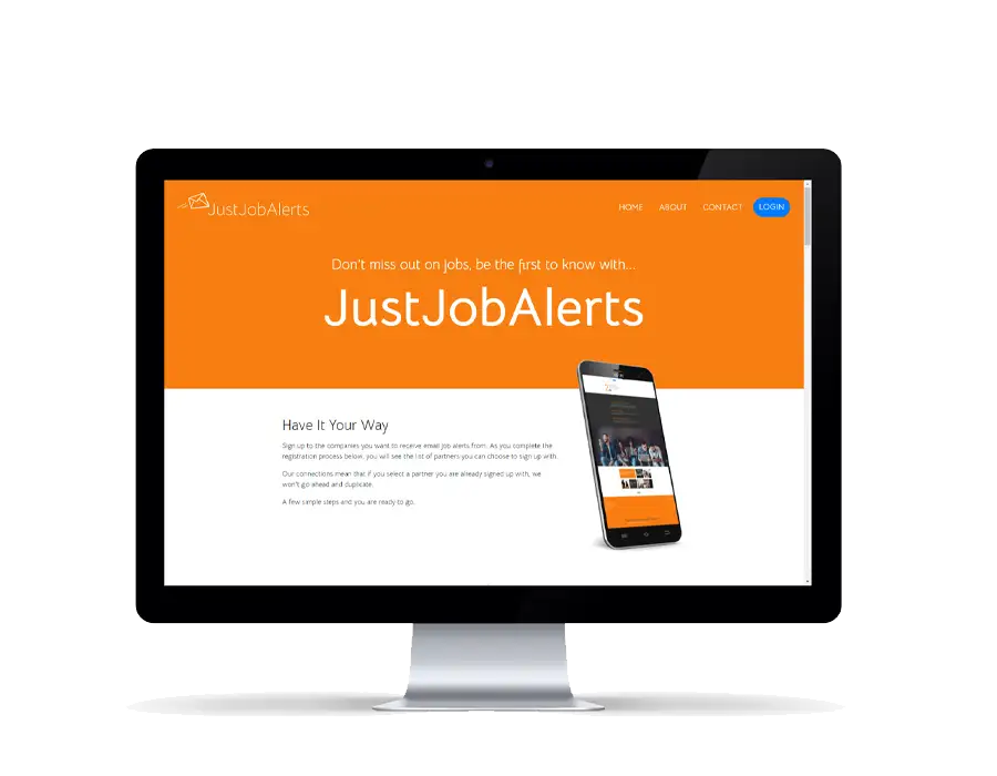 JustJobAlerts email job alert registration service